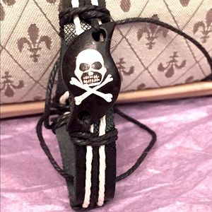 Skull and crossbones tribal Unisex Handmade Vintage Adjustable Bracelet